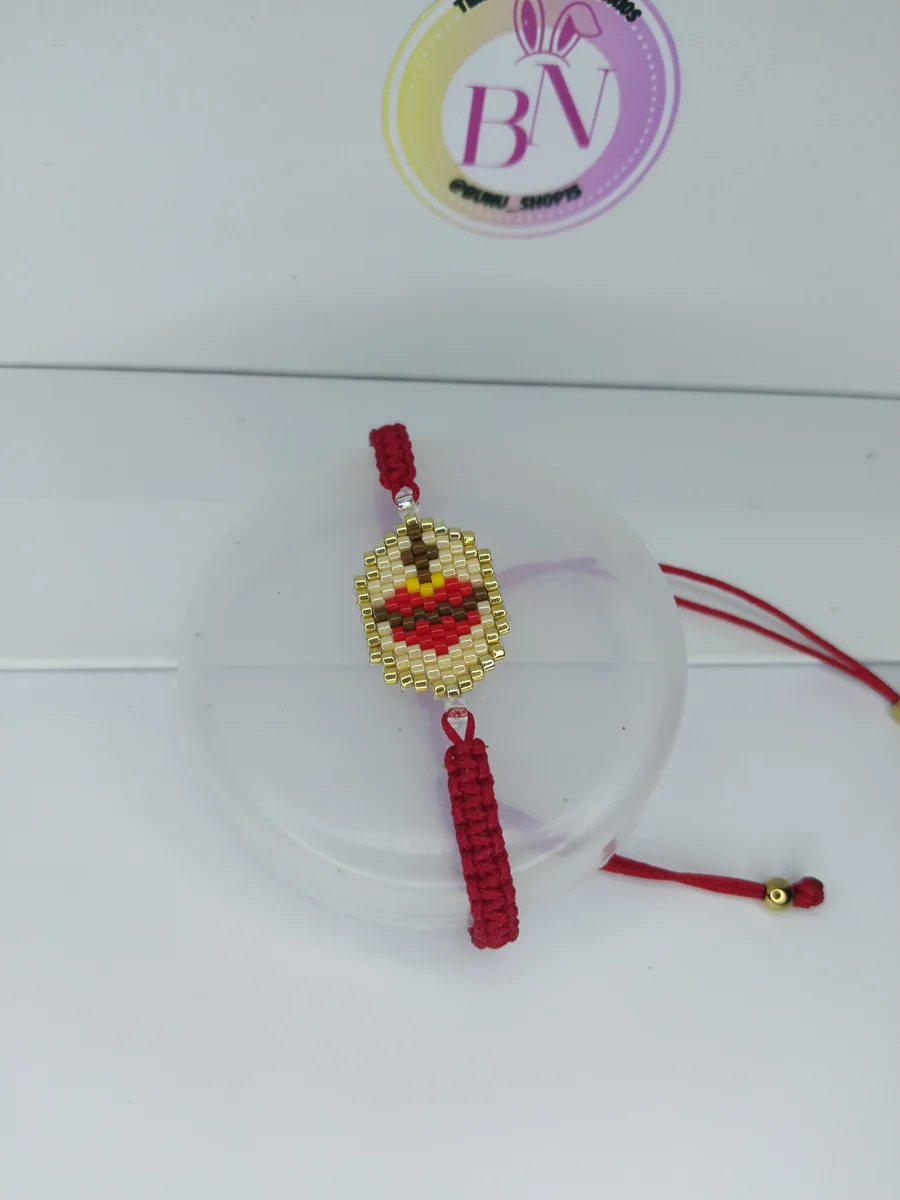Pulsera Sagrado Corazón de Jesús en Délicas - Accesorio artesanal hecho a mano en Colombia por Bunu Shop